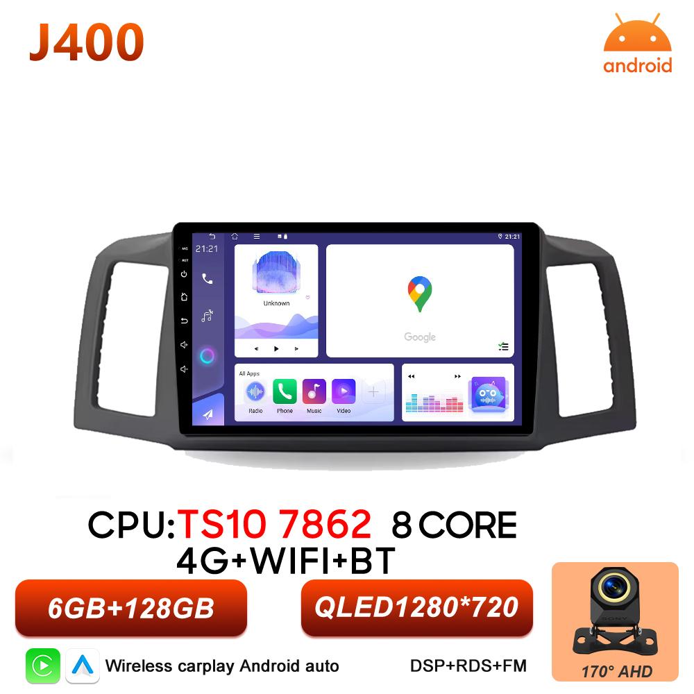 Car Radio Autoradio Carplay Android For JEEP Grand Cherokee WK 2004 - 2007 GPS Navigation Video Multimedia Player Touch Screen