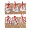 New Christmas European Style Kraft Paper Snowflake Paper Bag Candy Box 6 Laser Card Biscuit Candy Bags