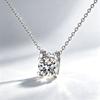Silver Crescent Moissanite DWomen's Necklace Luxury Star and Moon Pendant Elegant Clavicle Chain Cute Jewelry