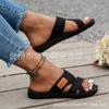 Large Size Slippers Women's Wish New European and American Flat Casual Open-toed Beach Sandals Women's Shoes
