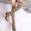 Sexy Lace Up Over The Knee Boots Women  Autumn Winter Flat Heels Platform Gothic Shoes Female Long Thigh High Boots Fashion