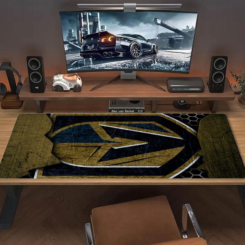 Коврик для мыши Vegas Golden Knights, Большой игровой коврик для стола, Нескользящий XXL коврик для мыши для ноутбука и планшета, Мини-коврик для игрового ПК со прошитыми краями