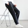 FAPAI Men's Easy-Care Elastic Waist Straight-Leg Dress Pants
