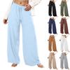 Womens Palazzo Pants Summer Casual Flowy Wide Leg Trousers Beach Travel Vacation Outfits
