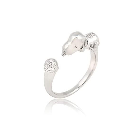 Кольцо Счастье Снупи по размеру Кольцо с бриллиантом Серебро СНУПИ [Jplus] #11 (Эквивалент 9-13