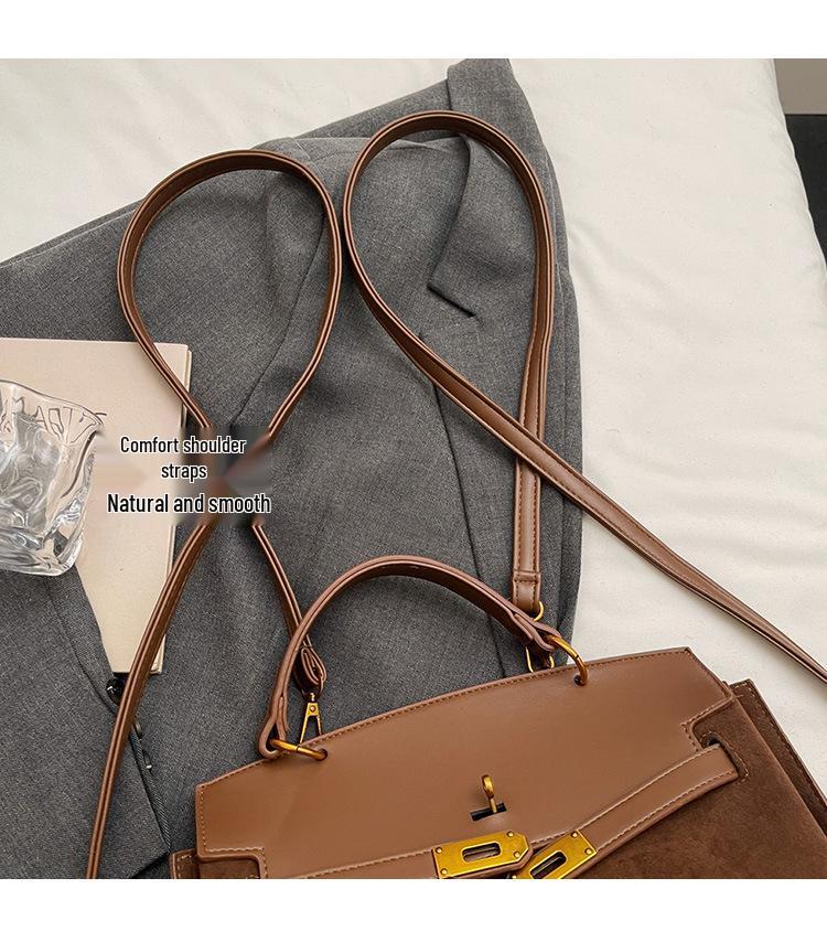 2025 Ретро Матовая Сумка Kelly-Style Ручная и Через плечо для Женщин - Мода Осень/Зима