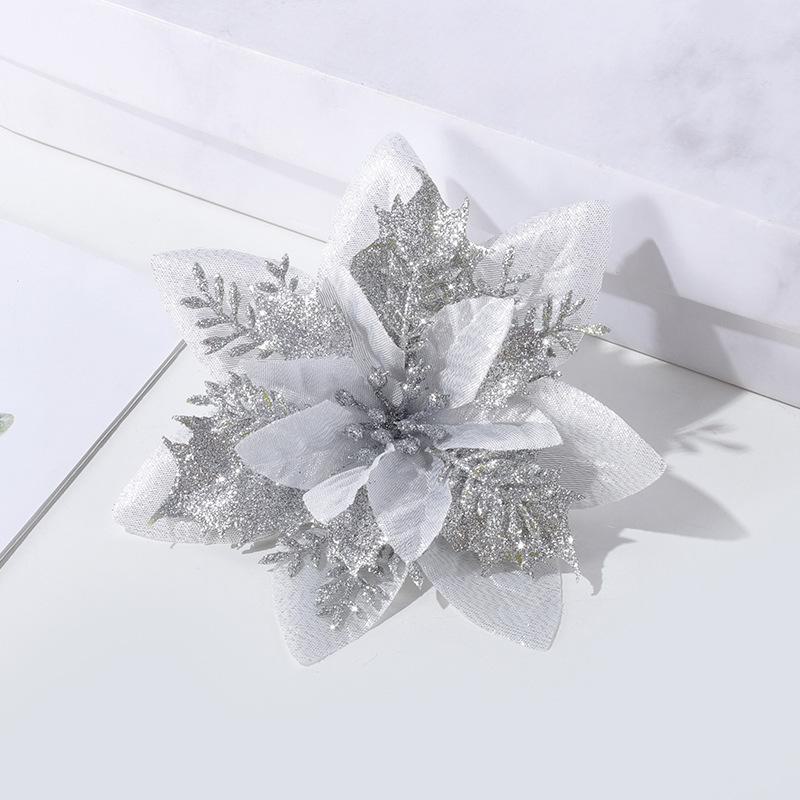 Рождественский цветочный орнамент из золотой пудры - эксклюзивный трехслойный дизайн