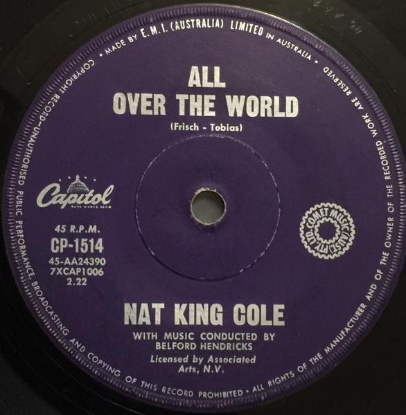 7-дюймовая пластинка НАТ КИНГ КОЛ All Over The World CP1514 Capitol Records 1963 Австралия Поп Б/у