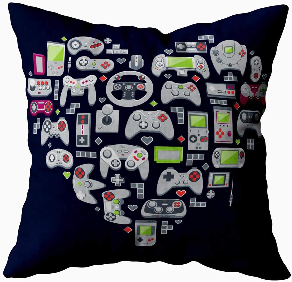 RZN Gamer игровой контроллер джойстик чехол для подушки с джойстиком красный плед наволочки 45x45 см для домашних диванов