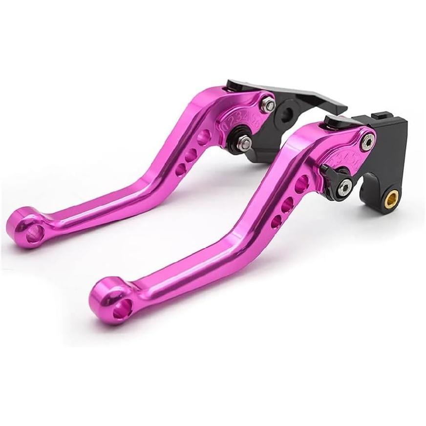for YA&MAHA YZF R1 YZF-R1 2004-2008 / R6 YZFR6 2005-2016 Adjustable Motorcycle Brake Clutch Levers Accessories(Pink 147mm)