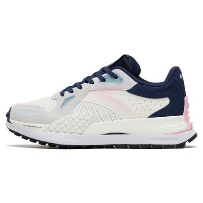 Comfortable Versatile Shock Absorbing Wear Resistant Low Top Casual Shoes Women Sneaker White Blue 122318881A-2