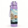 1PC Venice Canal City View Print 750ml Color Plastic Sports Water Bottle Leakproof Flip Straw Lid Suitable for Sports Office Home Use