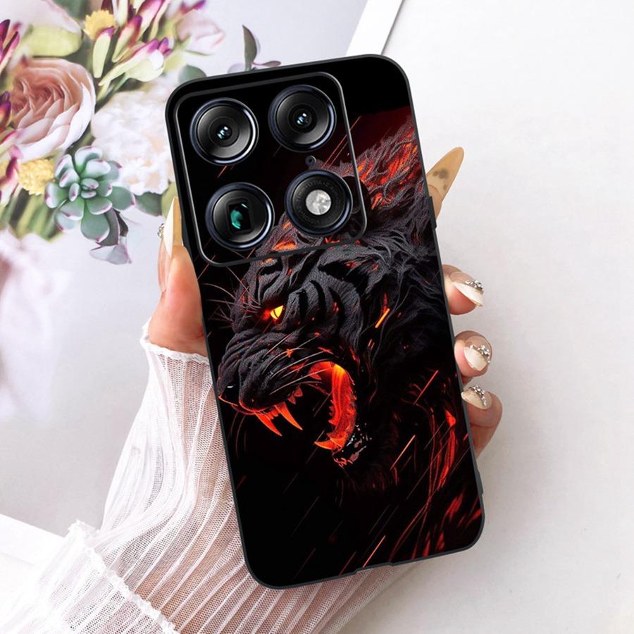 Для Motorola Signature 5G Модный Стиль Элегантный Расписной Чехол-Крышка для Телефона Moto X70 Air Pro Мягкий Силиконовый Черный ТПУ Чехол