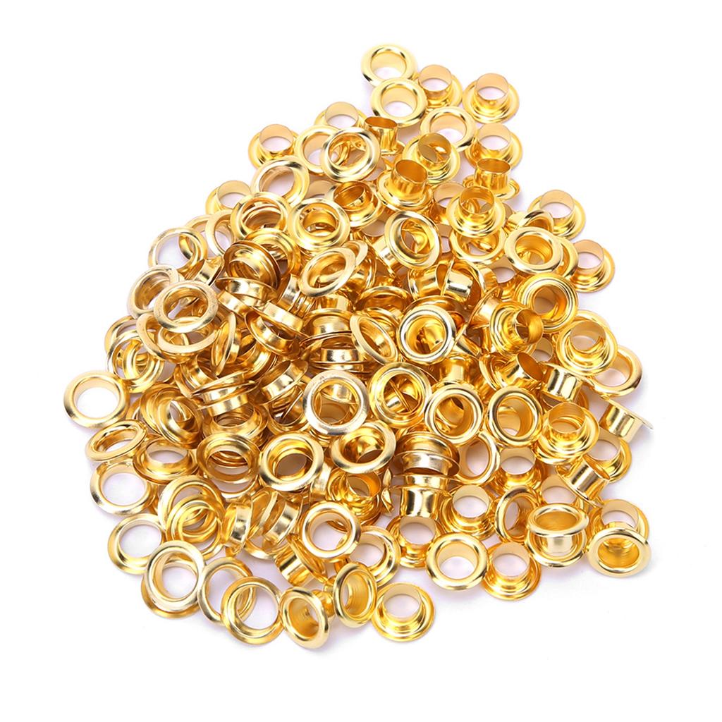 100PCS 6mm Brass Double Sided Eyelet Hollow Rivet for Clothing Bag Belt Shoe