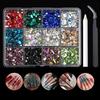 12-Grid Boxed Rhinestone Nail Art Flat Bottom Special-Shaped Diamond Nail Rhinestone Nail Art Jewelry Set