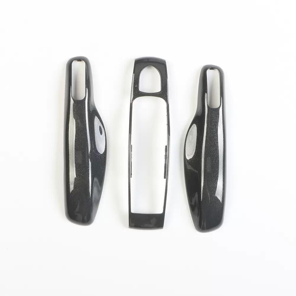 Car Key Case Agate Grey for Porsche Panamera Cayenne Cayman Boxster 718 911 Macan Remote Control Fob Protective Shell Cover
