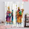 2pcs,2D Plane Printing Curtains Three Wise Men with Gifts Polyester (without Rod) Holiday for Various Room Types