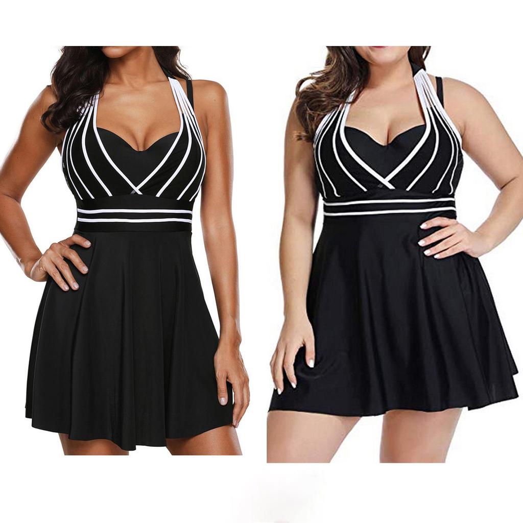 Large Size Swimwear For Women M-5XL Slim Fit Swimsuit With Underpants Backless Tankini Set