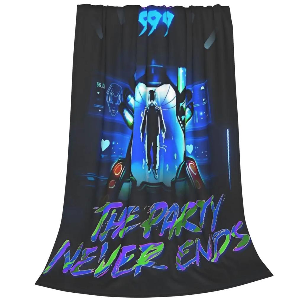 Juice Music Wrld Fuzzy Blankets The Party Never Ends Funny Throw Blanket for Sofa Bedding Lounge 200x150cm