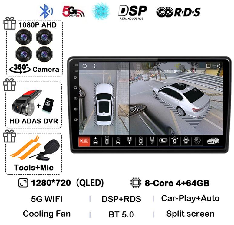 Android 14 Беспроводной Carplay Auto Для Ford Fusion 1 2005-2012 Автомагнитола GPS Навигация Мультимедийный Видеоплеер 4G WIFI Стерео