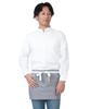 Seven Uniform GH7018 Long Sleeve Stand Collar Shirt, Broadcloth, Restaurant Uniform, White, Size GH7018-0, Size M