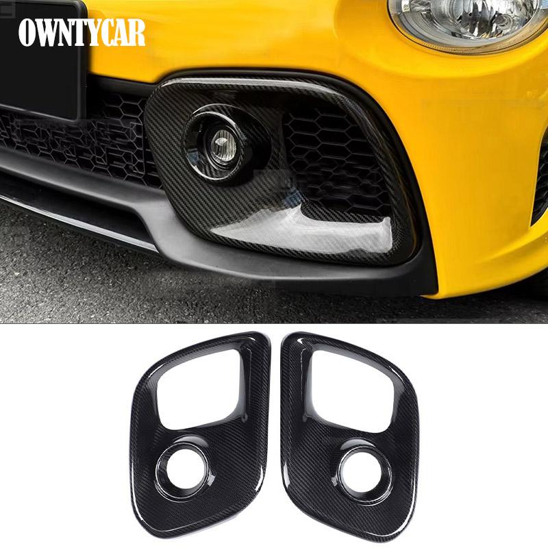 Настоящее углеродное волокно Для Abarth 595 695 2017 2018 2019 2020 2025 2025 2025 2025 Наклейка LHD RHD Автомобиль Передняя крышка противотуманной фары 1 пара