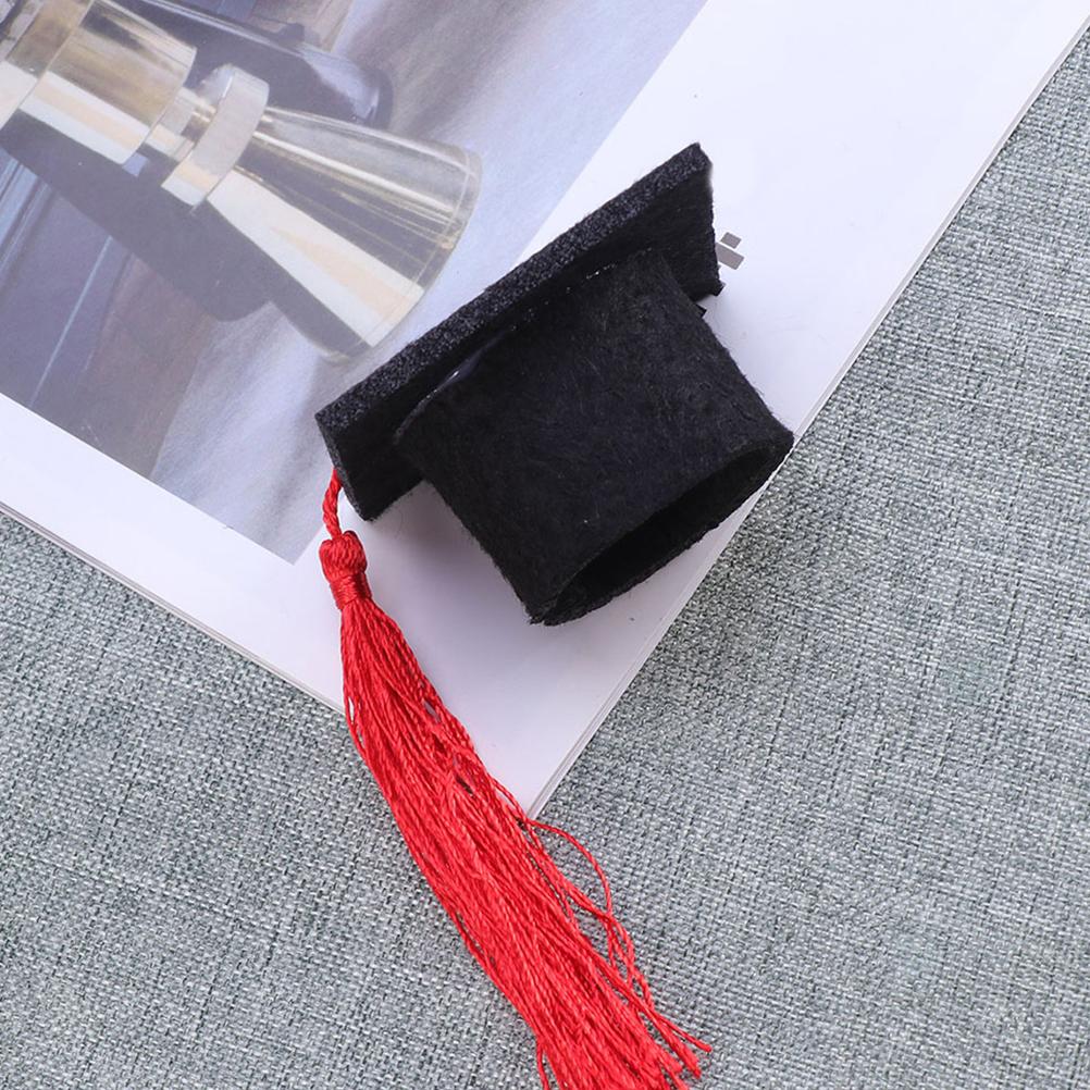 12 шт. Мини-докторская шляпа, выпускной колпачок для бутылки, украшение для вечеринки, нетканый материал, забавные колпачки для заглушек