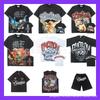 Unisex Streetwear Graphic Tee Hip Hop Vintage Angel Print Loose Fit Cotton T-Shirt