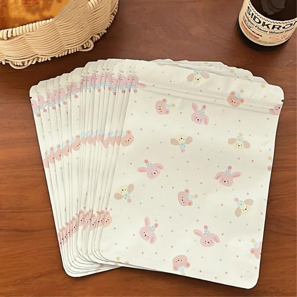 20/50Pcs Self Adhesive OPP Gift Pouch Cute Bear Kpop Card Bag New Biscuits Candy Bags Bread Toast