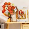 Plastic Blocks Simulation Flowers Building Bricks Eternal Plant Preserved Rose Artificial Bamboo Adult Toy Mom Gift Girl Present
