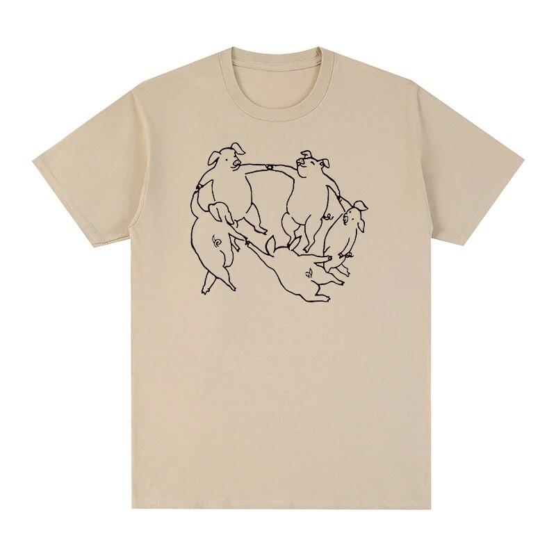 Винтажная футболка Henri Matisse Dance Pig, хлопковая футболка унисекс, новая футболка, женские топы унисекс