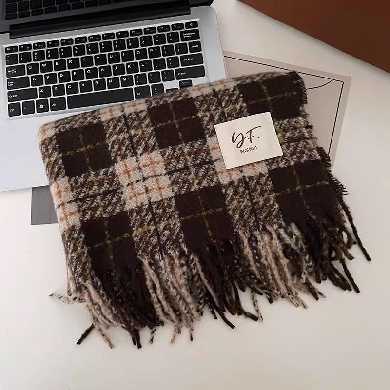 Men's quality solid color scarf autumn and winter high sense versatile imitation cashmere shawl thickened warm scarf women's wholesale
