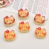 4Pcs Cartoon Diy Resin Accessories, Sandwich Cake, Cat Head, Cream Glue Hair Clip, Shoe Buckle, Keychain, Pendant Accessorie