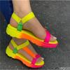 2025 Summer New Sandals Rainbow Color Flat Women Sandals Luxury Sandals Women Designers Outdoor Beach Opened Toe Shoes