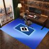 Hamburger SV Football Print Crystal Velvet Rug, Comfortable Water Absorbent Non Slip Indoor Floor Carpet