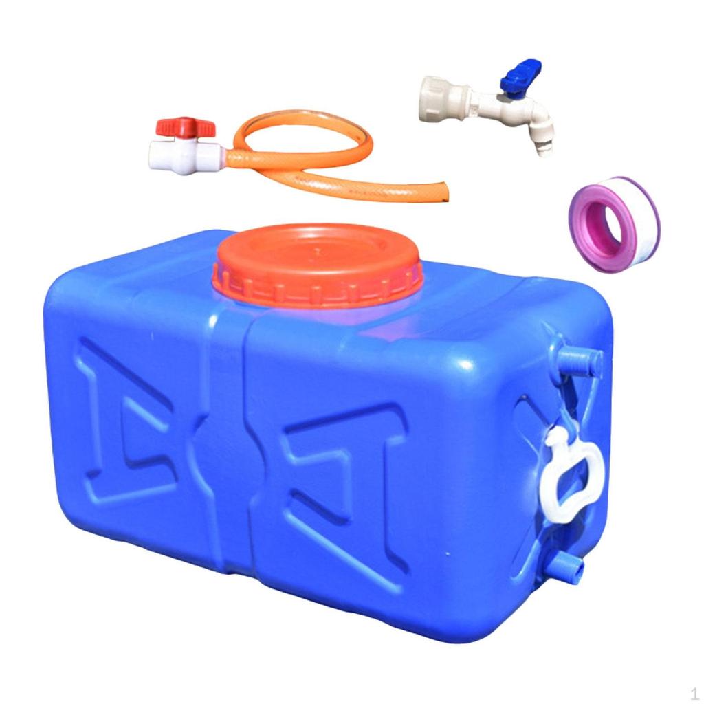 Camping Water Container with Tap And Hose, Versatile, , Horizontal Storage Bucket for