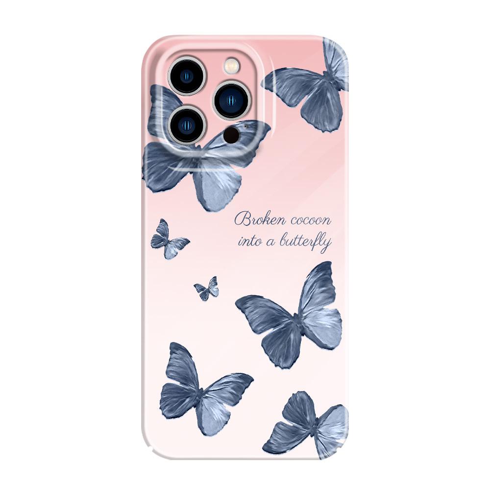 Alluring Butterfly Phone Case For iPhone 13 12 11 7 8 6 6S Plus Pro Max Mini X XS XR SE 2020 2022 Film Hard Cover
