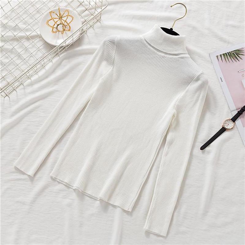 Женский пуловер тонкий с высоким воротом.цвета в ассортименте