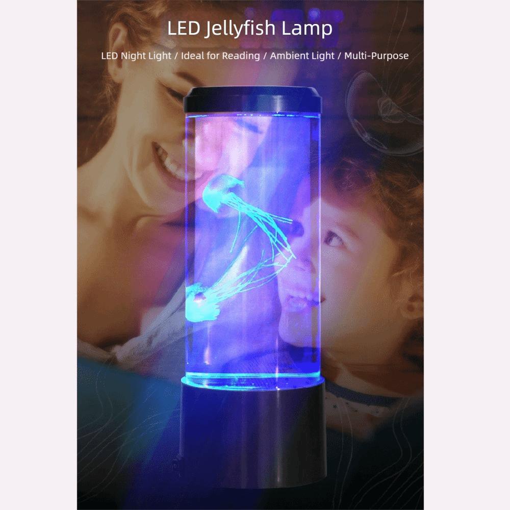 Acrylic LED Jellyfish Night Light 7-Color Changing Jellyfish Lava Lamp  Bedroom