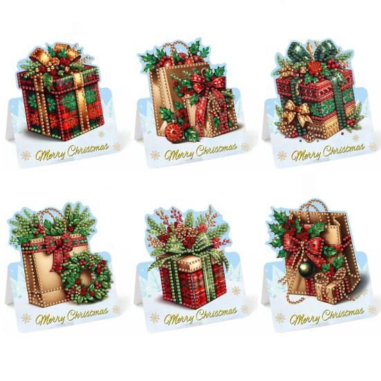 Набор для рисования стразами своими руками, 6 шт., поздравительная открытка с гномом на день рождения, 5D-искусство стразами, открытки на день рождения для взрослых, детей, подарки на годовщину, праздник