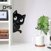 Черная кошка садовый знак металлический силуэт прячущегося кота украшение фермерский дом наружное украшение для любителей кошек двор домашний интерьер декор