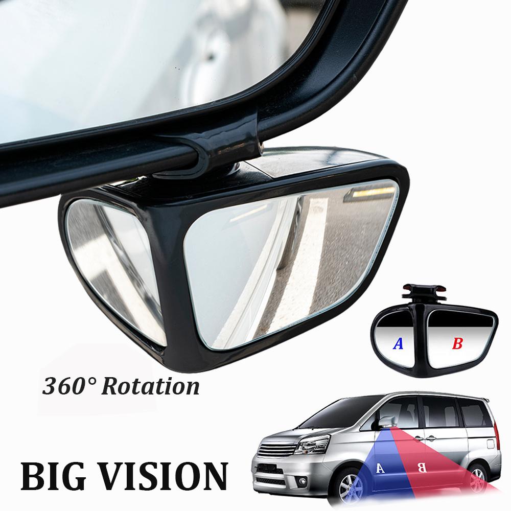 1/2 PCS 360° Rotation Adjustable Blind Spot Mirror Rear View Mirror for Safe Driving Car Exterior Accessories