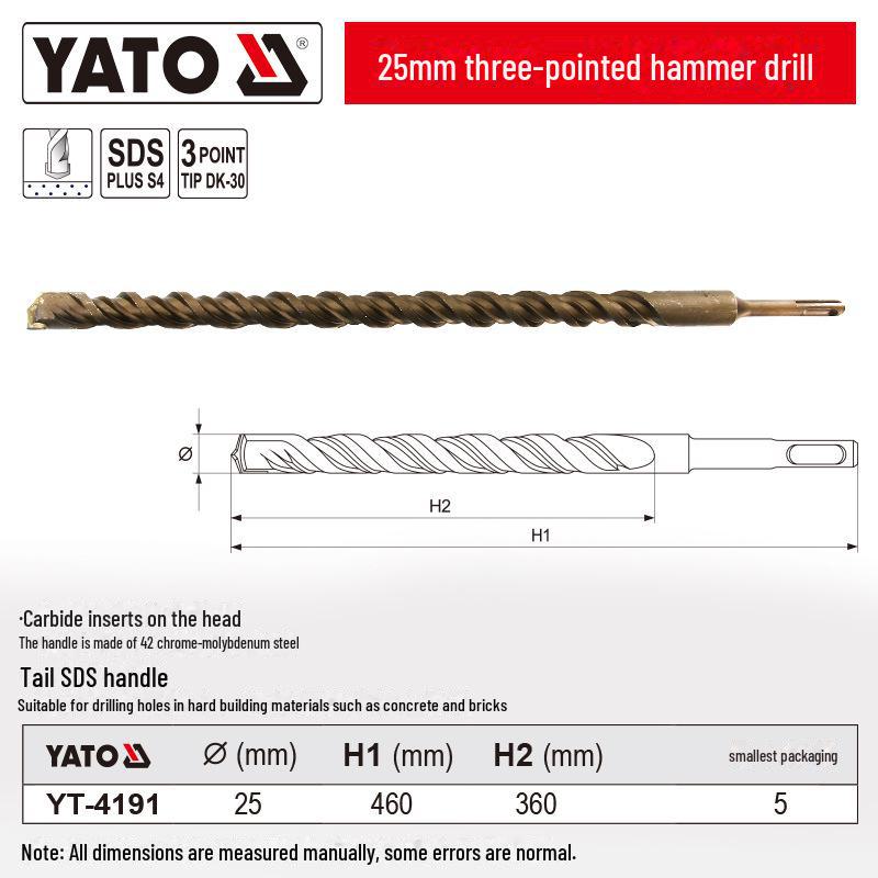 Ударное сверло YATO 12-25 мм для бетона и цементных стен