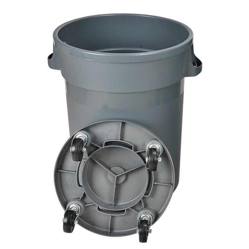 Supercloud 120L Commercial Industrial Round Trash Can with Lid & Wheels