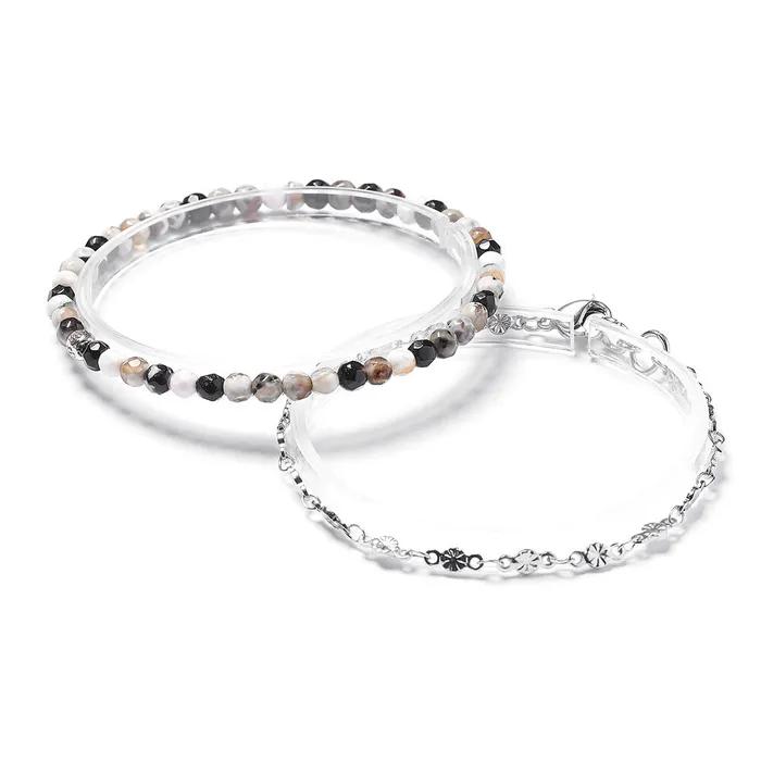 Набор браслетов Orient Chain 508 Черный агат Многослойный 279BK (C2503-SE452_BK)