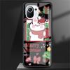Стеклянный чехол для Xiaomi Poco X3 NFC 11 Lite 11T F3 M3 для Redmi Note 11 10 9 8 Pro 10S 9S 9A 9C, чехол для телефона, милый рождественский снеговик