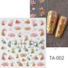 Nail Art Stickers Ins Spring And Summer Colorful Purple Butterfly Flower Embossed Three-dimensional Soft Glue Nail Stickers