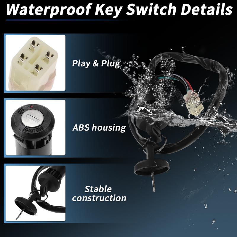 X Autohaux Ignition Key Switch No.35100HP1003 for Honda Sportrax 450 TRX450R 2x4 2004-2005