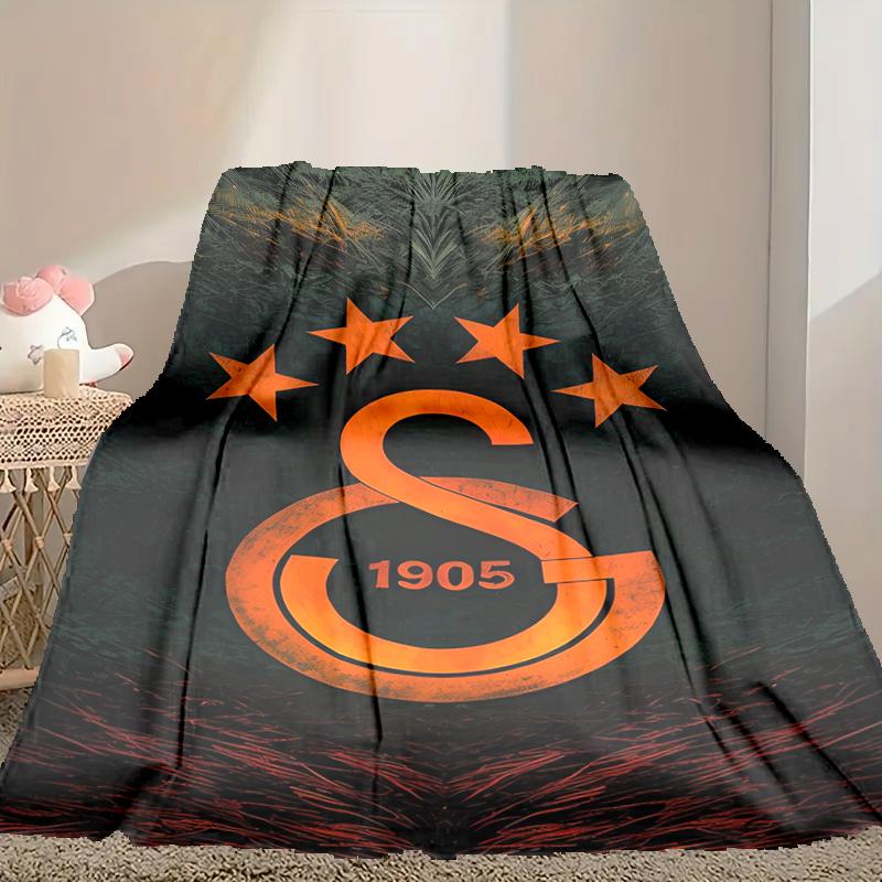 1pc Comfortable Home Print Throw Blanket, Galatasaray SK Blanket For Bed and Sofa Use, Special Present For Family