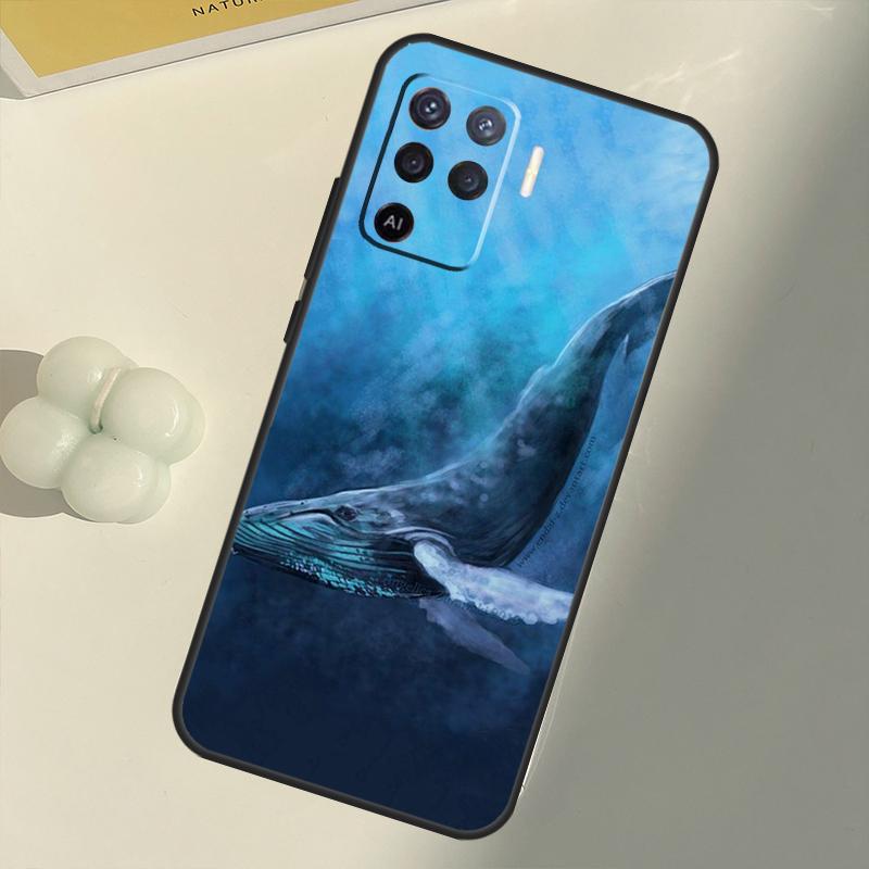 Чехол с китовой рыбой, волной и морем для OPPO A74 A94 A54 A1K A15 A16 A52 A72 A83 A91 A93 A53S A5 A9 A31 A53 2020, чехол